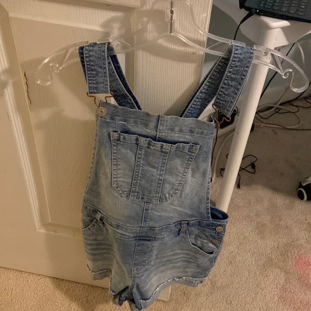 Blue washed overalls
